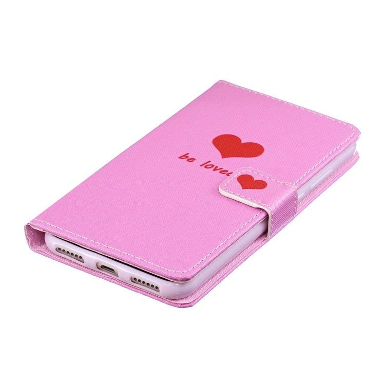 Heart Pattern Horizontal Flip Leather Case for Huawei Honor Play 8A, with Holder & Card Slots & Wallet
