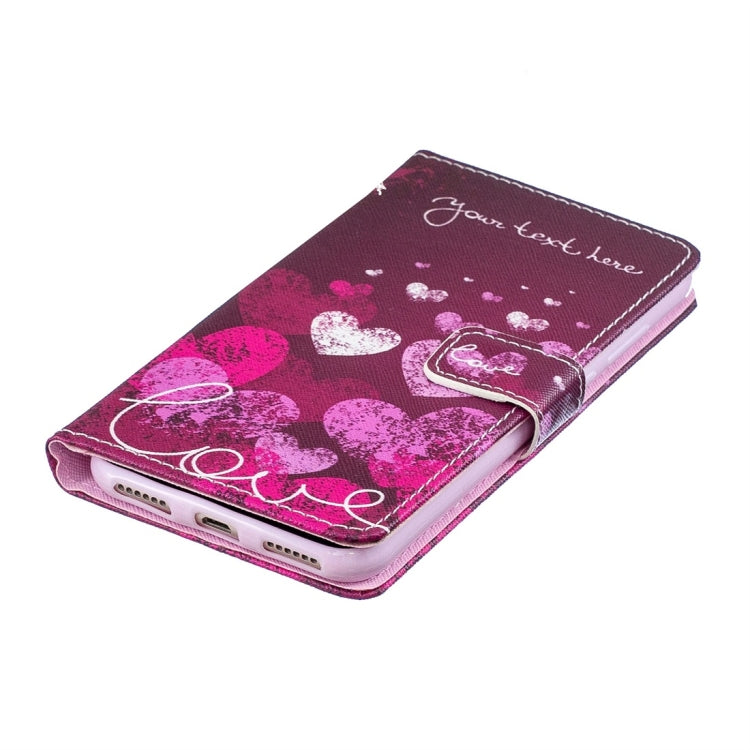 Letter Heart Pattern Horizontal Flip Leather Case for Huawei Honor Play 8A, with Holder & Card Slots & Wallet