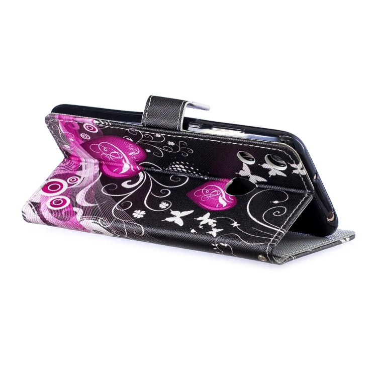 Little Peach Heart Pattern Horizontal Flip Leather Case for Huawei Honor Play 8A, with Holder & Card Slots & Wallet