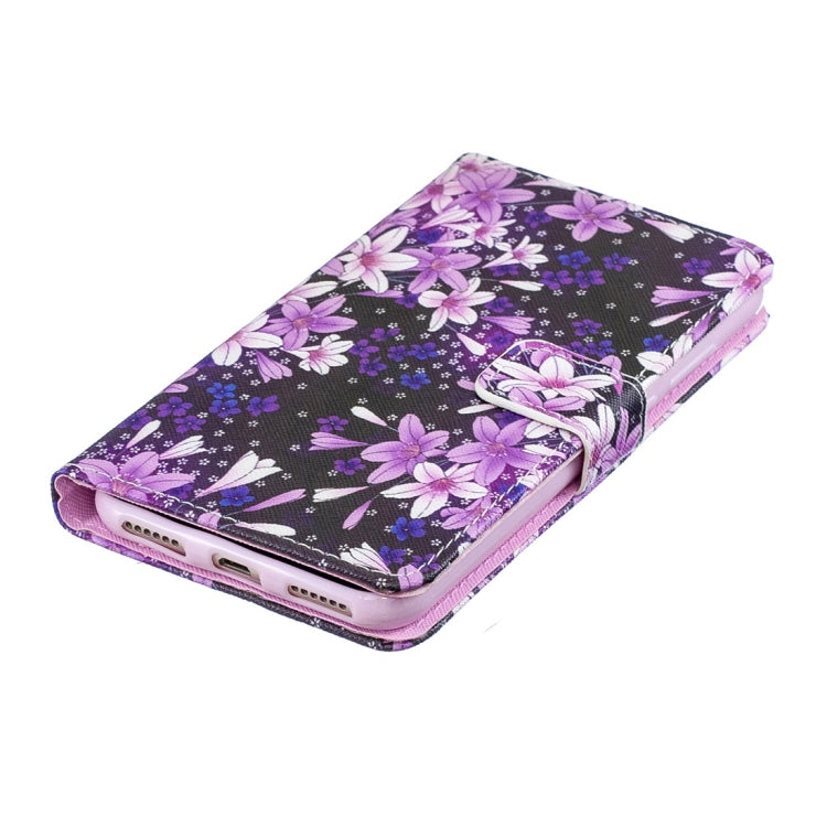 Lily Pattern Horizontal Flip Leather Case for Huawei Honor Play 8A, with Holder & Card Slots & Wallet