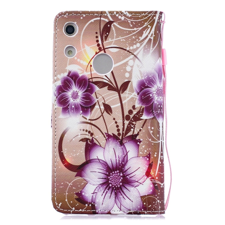 Lotus Pattern Horizontal Flip Leather Case for Huawei Honor Play 8A, with Holder & Card Slots & Wallet