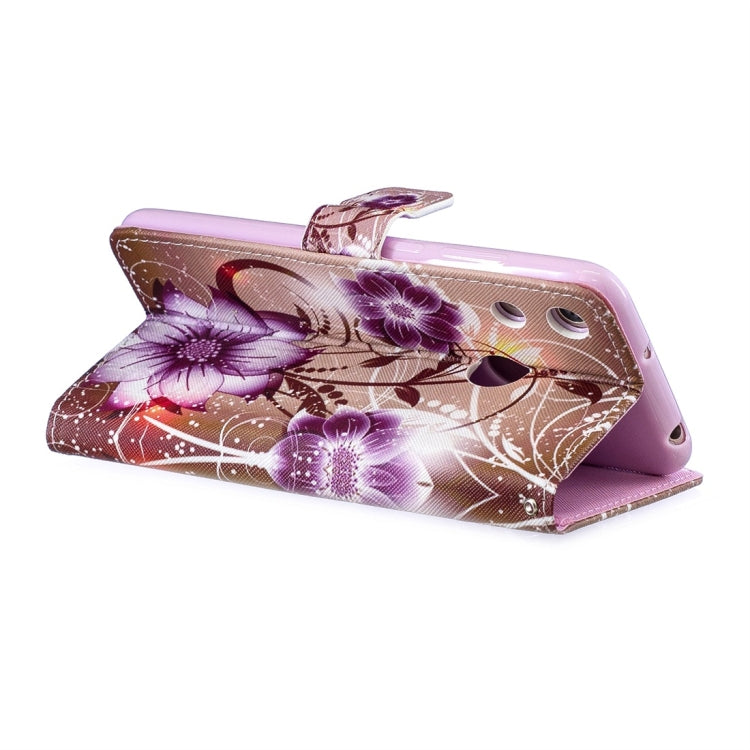 Lotus Pattern Horizontal Flip Leather Case for Huawei Honor Play 8A, with Holder & Card Slots & Wallet