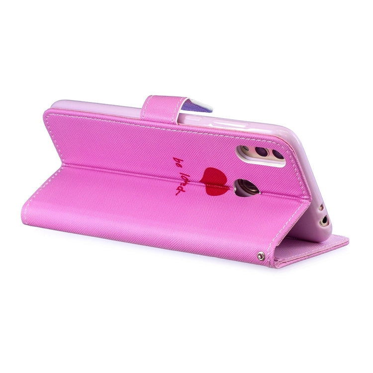 Heart Pattern Horizontal Flip Leather Case for Huawei Honor 8C, with Holder & Card Slots & Wallet