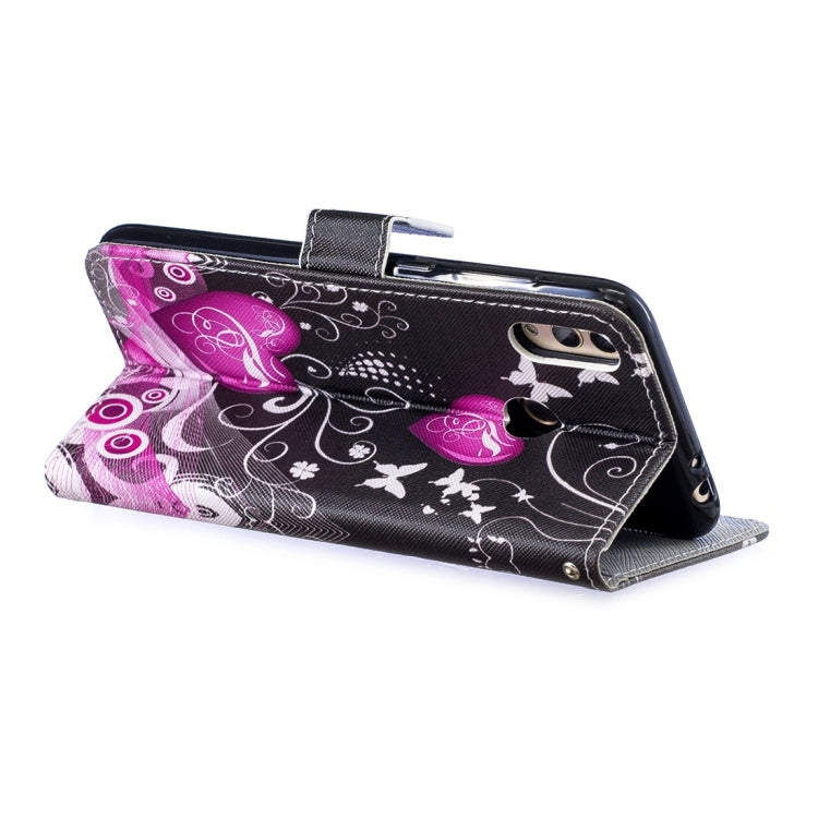 Little Peach Heart Pattern Horizontal Flip Leather Case for Huawei Honor 8C, with Holder & Card Slots & Wallet