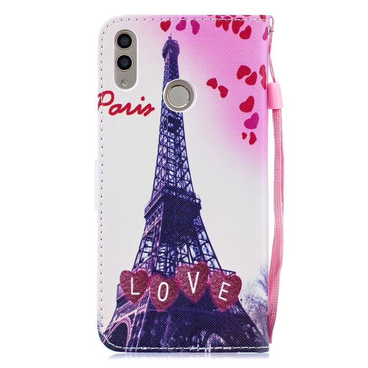 Love Towel Pattern Horizontal Flip Leather Case for Huawei Honor 8C, with Holder & Card Slots & Wallet