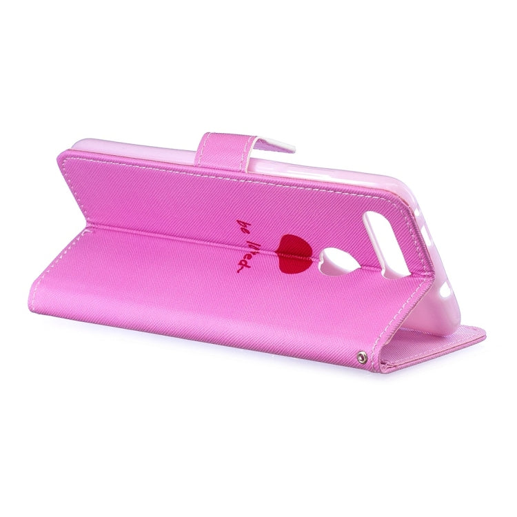 Heart Pattern Horizontal Flip Leather Case for Huawei Honor View 20, with Holder & Card Slots & Wallet