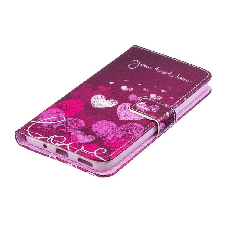 Letter Heart Pattern Horizontal Flip Leather Case for Huawei Honor View 20, with Holder & Card Slots & Wallet