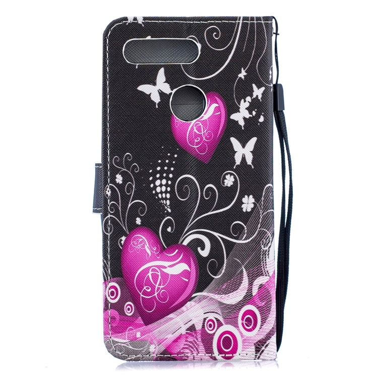 Little Peach Heart Pattern Horizontal Flip Leather Case for Huawei Honor View 20, with Holder & Card Slots & Wallet