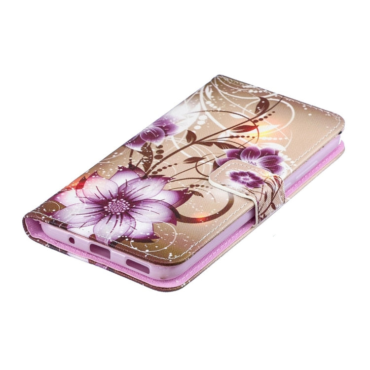 Lotus Pattern Horizontal Flip Leather Case for Huawei Honor View 20, with Holder & Card Slots & Wallet