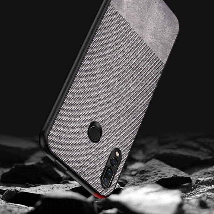 Shockproof Splicing PU + Cloth Protective Case for Huawei Y9 (2019)