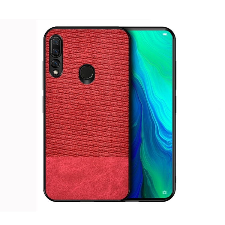 Shockproof Splicing PU + Cloth Protective Case for Huawei Y9 (2019)