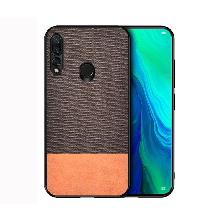 Shockproof Splicing PU + Cloth Protective Case for Huawei Y9 (2019)