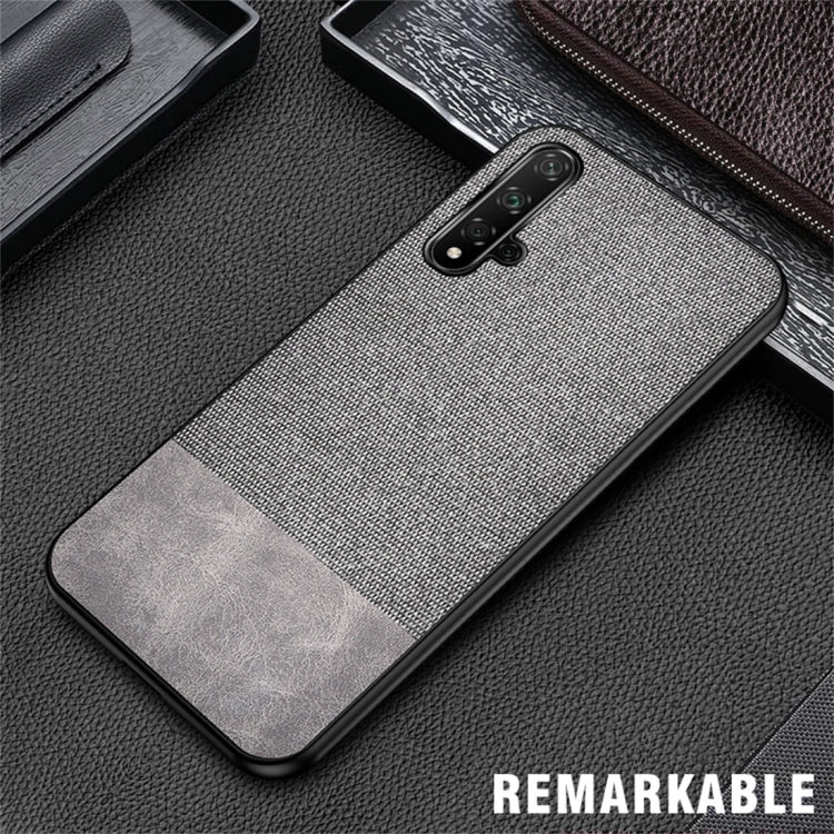 Shockproof Splicing PU + Cloth Protective Case for Huawei Honor View 20