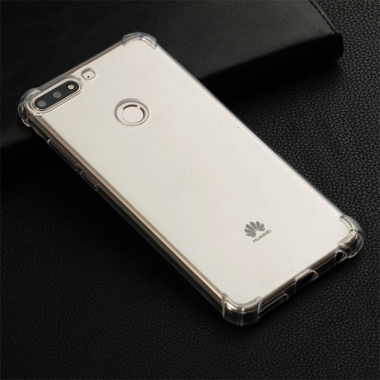 Shockproof TPU Protective Case for Huawei Honor 7C / Enjoy 8 / Nova 2 Lite / Y7 Prime (2018) / Y7 (2018) (Transparent)