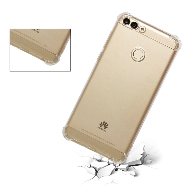 Shockproof TPU Protective Case for Huawei P Smart / Enjoy 7S (Transparent)