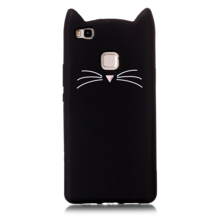 For Huawei P9 Lite Silicone Cat Whiskers Pattern Protective Back Cover Case