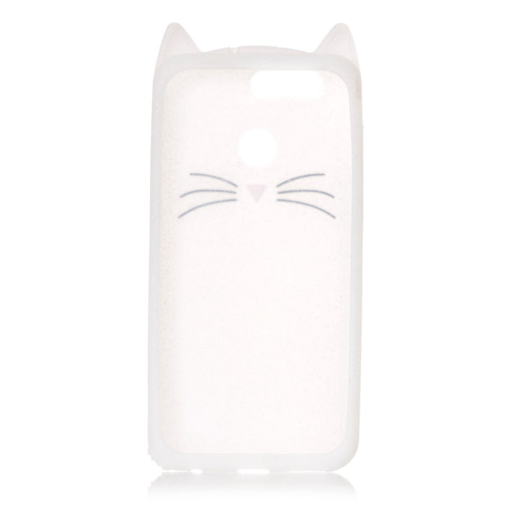 For Huawei nova 2 Plus Silicone Cat Whiskers Pattern Protective Back Cover Case
