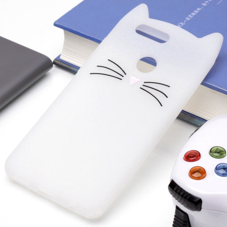 For Huawei nova 2 Plus Silicone Cat Whiskers Pattern Protective Back Cover Case