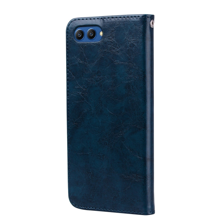 Business Style Oil Wax Texture Horizontal Flip Leather Case for Huawei Honor 10, with Holder & Card Slots & Wallet