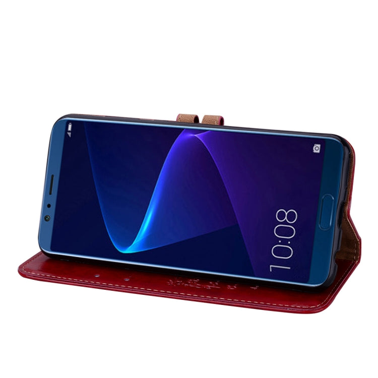 Business Style Oil Wax Texture Horizontal Flip Leather Case for Huawei Honor 10, with Holder & Card Slots & Wallet