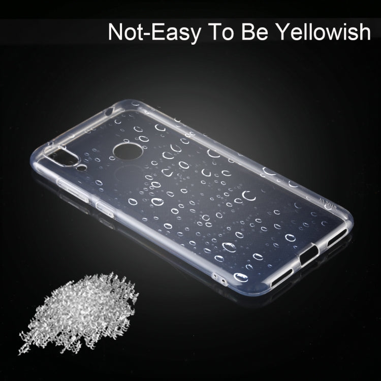50 PCS 0.75mm Ultrathin Transparent TPU Soft Protective Case for Huawei Y7 2019