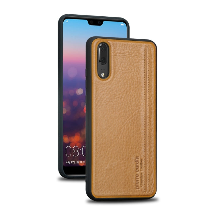 Pierre Cardin PCS-S02 Shockproof TPU + Leather Protective Case for Huawei P20