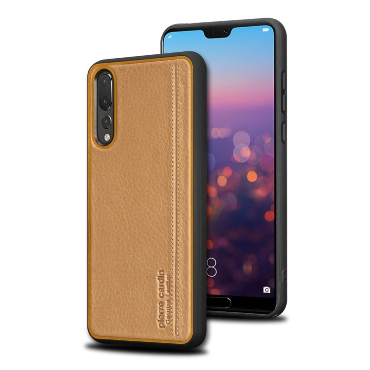 Pierre Cardin PCS-S02 Shockproof TPU + Leather Protective Case for Huawei P20 Pro