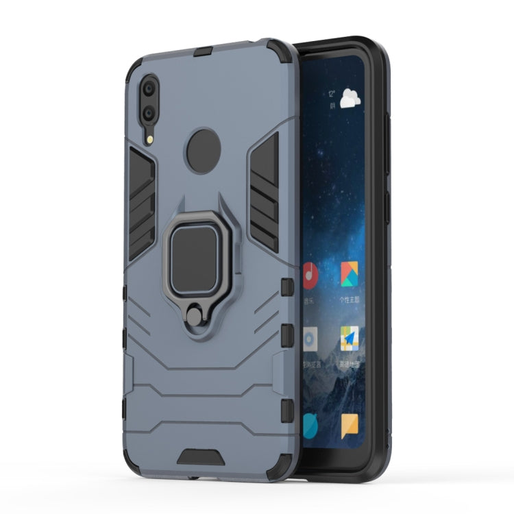 Shockproof PC + TPU Case with Magnetic Ring Holder for Huawei Y7 (2019)