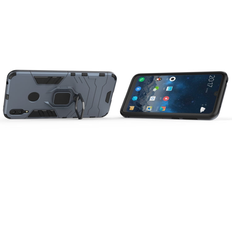 Shockproof PC + TPU Case with Magnetic Ring Holder for Huawei Y7 (2019)