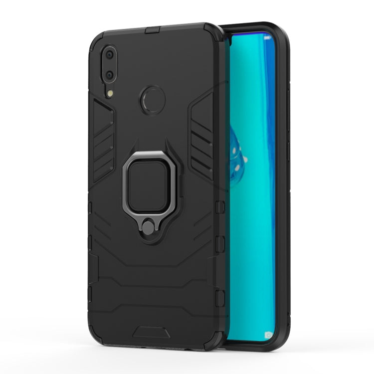 Shockproof PC + TPU Case with Magnetic Ring Holder for Huawei Y9 (2019) / Enjoy 9 Plus