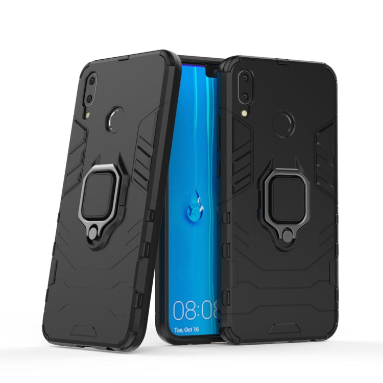 Shockproof PC + TPU Case with Magnetic Ring Holder for Huawei Y9 (2019) / Enjoy 9 Plus