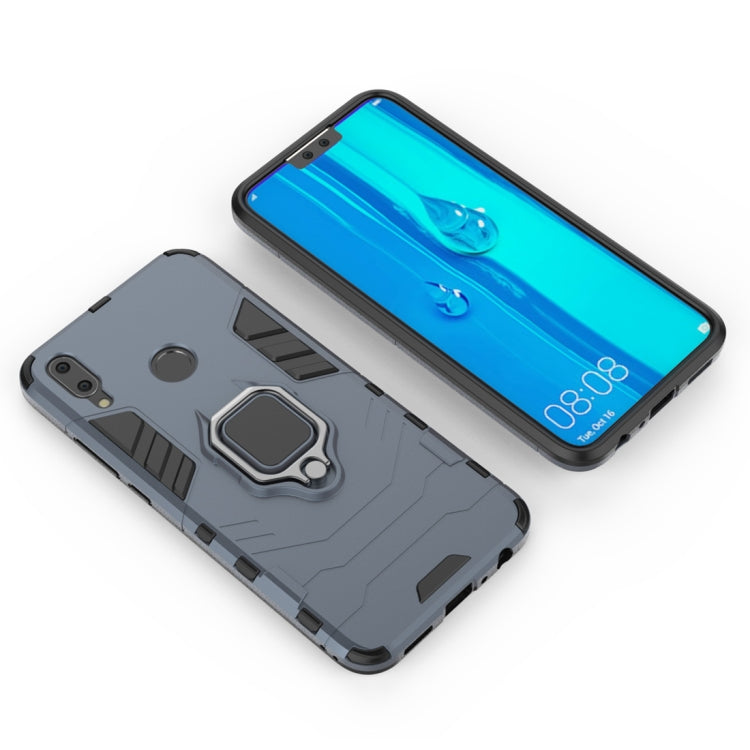 Shockproof PC + TPU Case with Magnetic Ring Holder for Huawei Y9 (2019) / Enjoy 9 Plus
