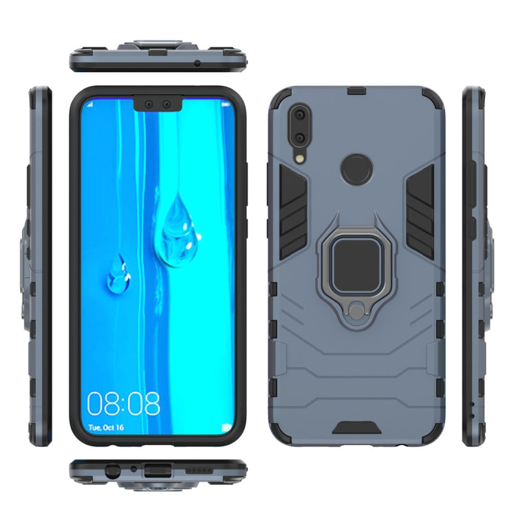 Shockproof PC + TPU Case with Magnetic Ring Holder for Huawei Y9 (2019) / Enjoy 9 Plus