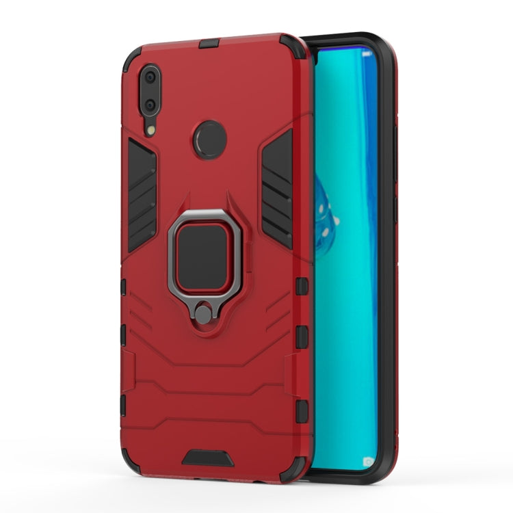 Shockproof PC + TPU Case with Magnetic Ring Holder for Huawei Y9 (2019) / Enjoy 9 Plus