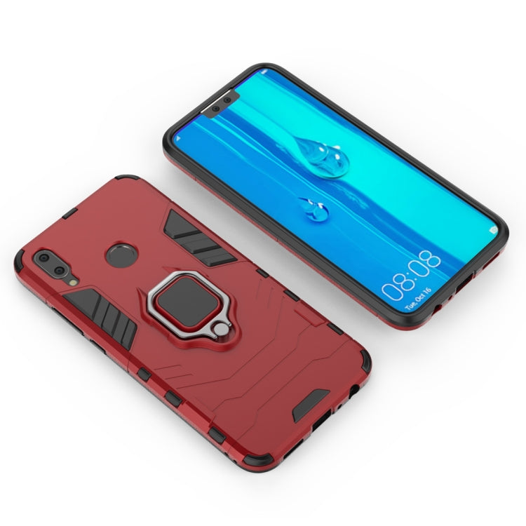 Shockproof PC + TPU Case with Magnetic Ring Holder for Huawei Y9 (2019) / Enjoy 9 Plus