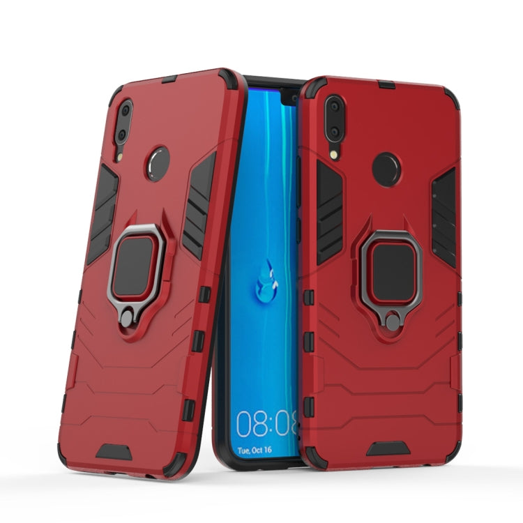 Shockproof PC + TPU Case with Magnetic Ring Holder for Huawei Y9 (2019) / Enjoy 9 Plus