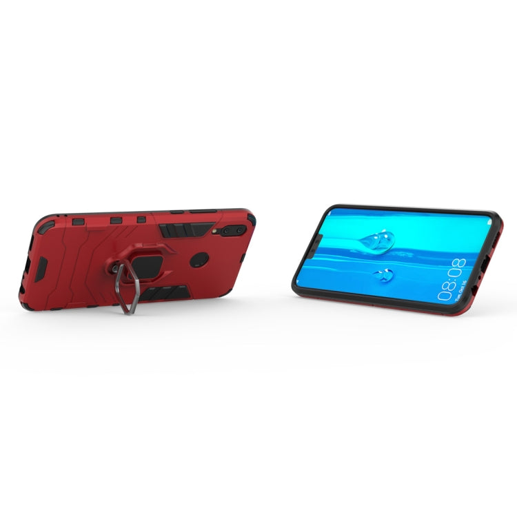 Shockproof PC + TPU Case with Magnetic Ring Holder for Huawei Y9 (2019) / Enjoy 9 Plus