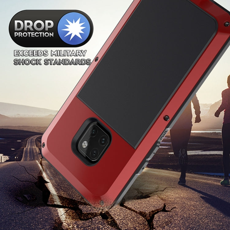 Tank Waterproof Dustproof Shockproof Aluminum Alloy + Silicone Case for Huawei Mate 20 Pro (Red)