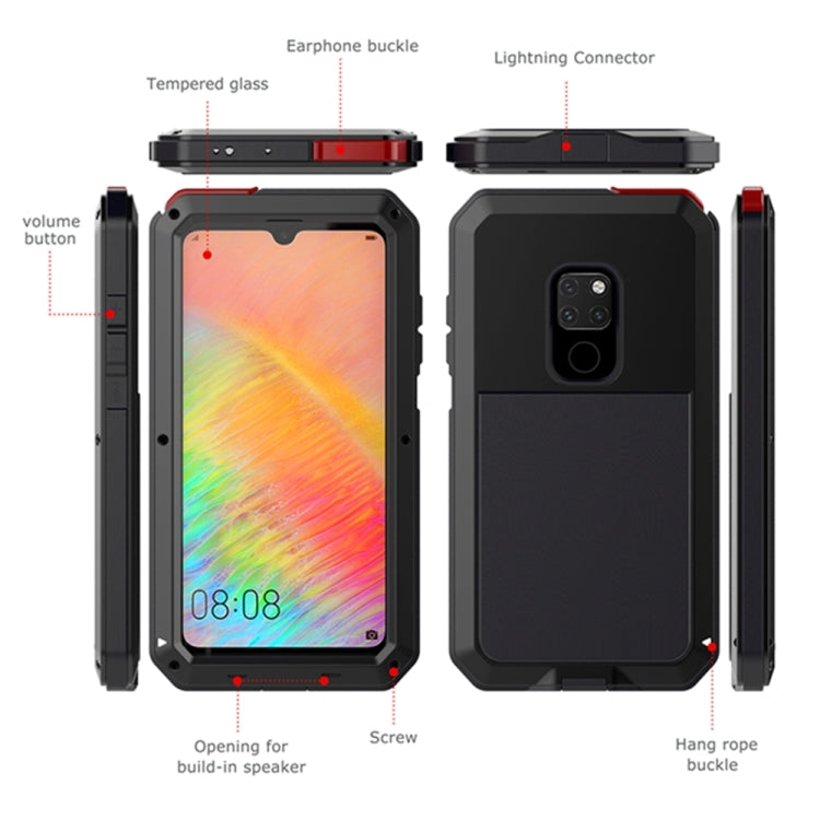 Tank Waterproof Dustproof Shockproof Aluminum Alloy + Silicone Case for Huawei Mate 20