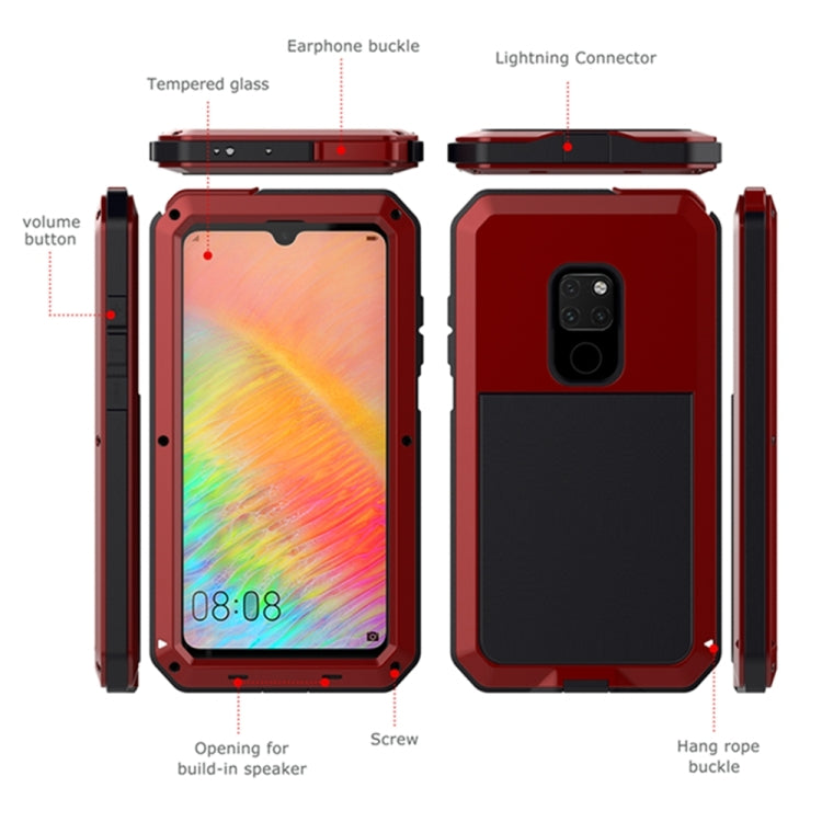 Tank Waterproof Dustproof Shockproof Aluminum Alloy + Silicone Case for Huawei Mate 20