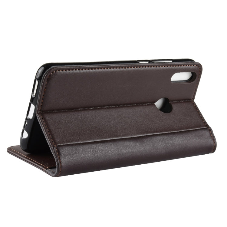 Horizontal Flip Genuine Leather Case for Huawei Honor 8X, with Card Slots & Holder & Wallet