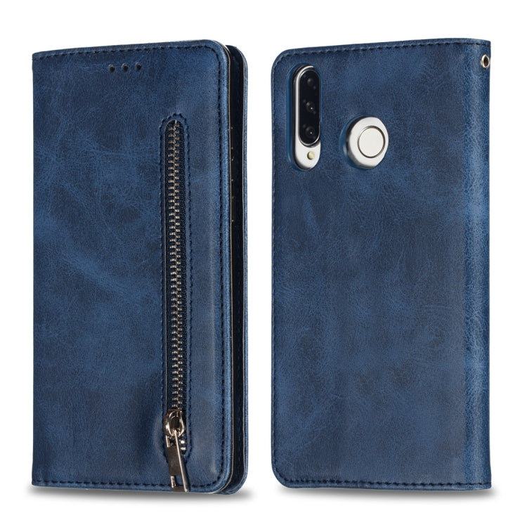 Calf Texture Zipper Magnetic Horizontal Flip Leather Case for Huawei P30 Lite, with Wallet & Holder & Card Slots