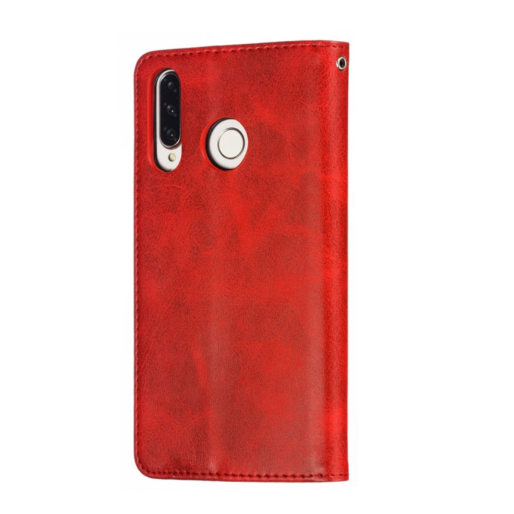 Calf Texture Zipper Magnetic Horizontal Flip Leather Case for Huawei P30 Lite, with Wallet & Holder & Card Slots