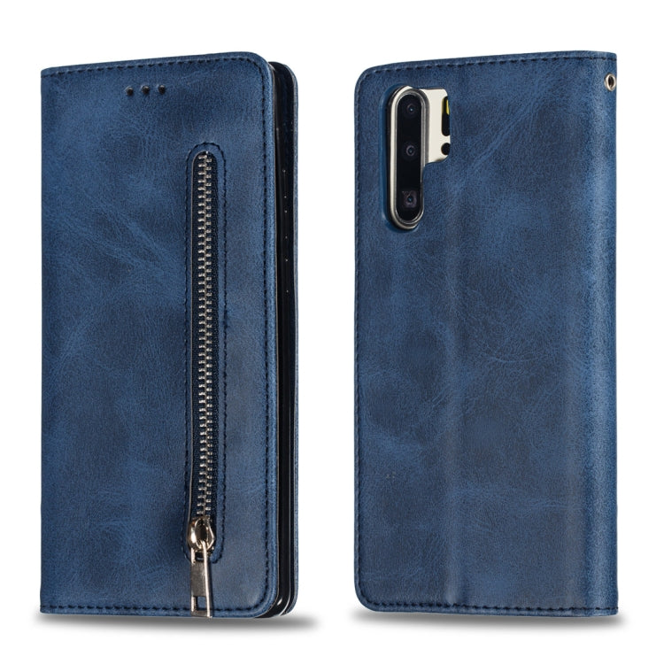 Calf Texture Zipper Magnetic Horizontal Flip Leather Case for Huawei P30 Pro, with Wallet & Holder & Card Slots