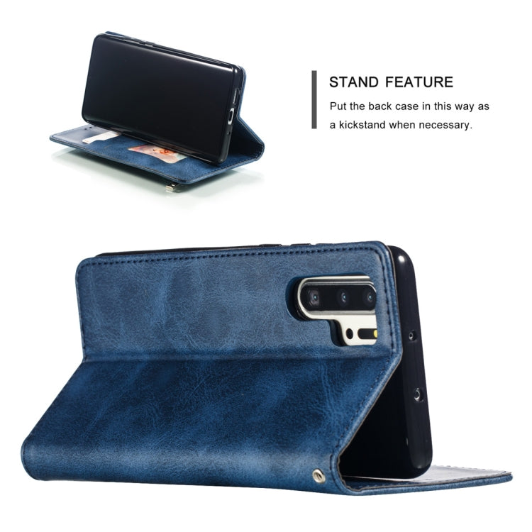 Calf Texture Zipper Magnetic Horizontal Flip Leather Case for Huawei P30 Pro, with Wallet & Holder & Card Slots