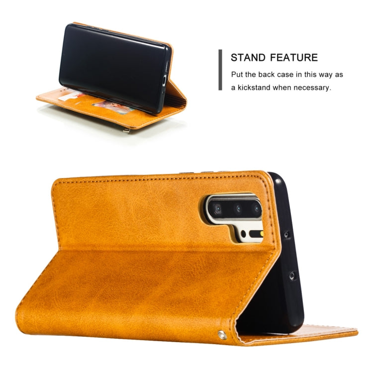 Calf Texture Zipper Magnetic Horizontal Flip Leather Case for Huawei P30 Pro, with Wallet & Holder & Card Slots