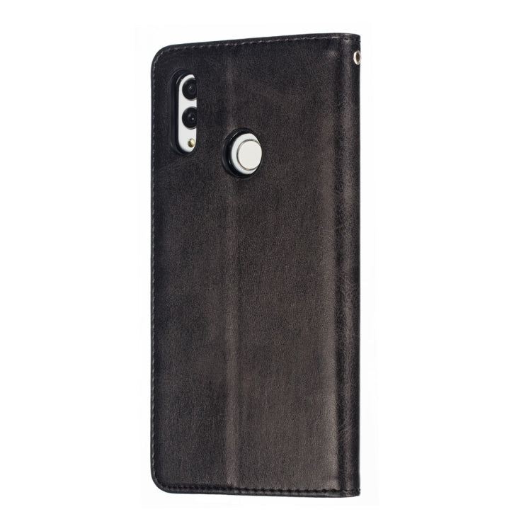 Calf Texture Zipper Magnetic Horizontal Flip Leather Case for Huawei Honor 10 Lite, with Wallet & Holder & Card Slots