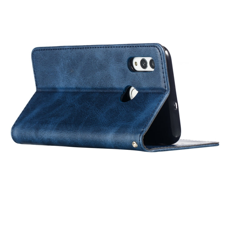 Calf Texture Zipper Magnetic Horizontal Flip Leather Case for Huawei Honor 10 Lite, with Wallet & Holder & Card Slots