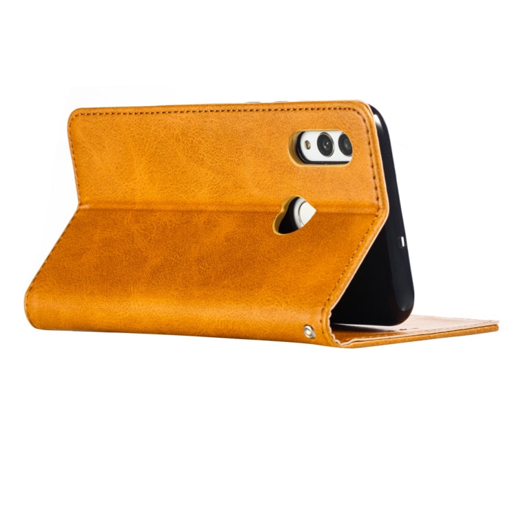 Calf Texture Zipper Magnetic Horizontal Flip Leather Case for Huawei Honor 10 Lite, with Wallet & Holder & Card Slots