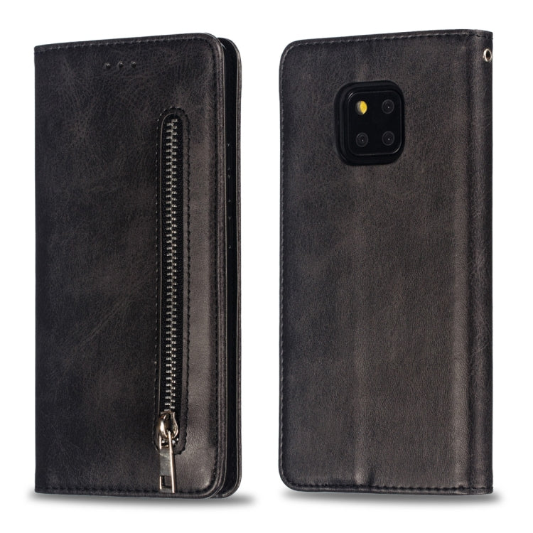 Calf Texture Zipper Magnetic Horizontal Flip Leather Case for Huawei Mate 20 Pro, with Wallet & Holder & Card Slots